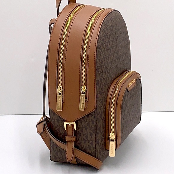 MICHAEL KORS JAYCEE MEDIUM BACKPACK BROWN SIGNATURE COLOR NWT - Picture 5 of 16